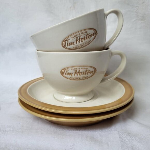 Pair of Tim Hortons cups and saucers - Picture 1 of 7